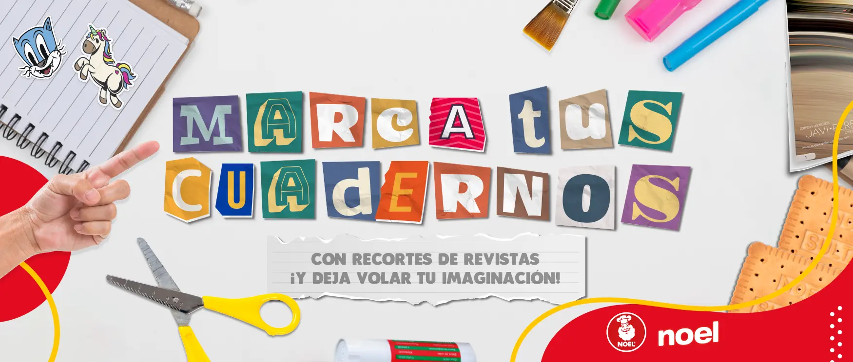 Marca tus cuadernos con recortes de revistas ¡Y deja volar tu imaginación!